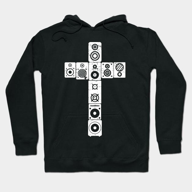 Christian Cross | Musician Speaker Design Hoodie by MeatMan